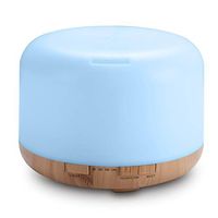 Seamei 800ml Essential Oil Diffuser Wood Grain Aromatherapy Diffuser Ultrasonic Cool Mist Humidifier with Color LED Lights Changing Waterless Auto Shut-Off Bedroom Office Home Baby Room Yoga
