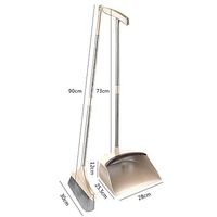 SPMDH Broom and Dustpan Set,Upright Hand Dustpan Long Handle Broom with Dustpan,with Upgrade Combo for Thorough Sweepingwith Long Handle for Home Office Cleaning