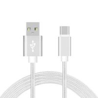 FidgetFidget Data Fast Charger Charging Cable Cord for Phone Braided Rope USB 3.1 Type-C White