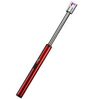 Zconmotarich Electric USB Rechargeable Kitchen Windproof Electronic Arc BBQ Flameless Lighter Red