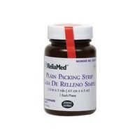 ReliaMed Plain Packing Strips, Sterile, 1" x 5 Yards, One Bottle