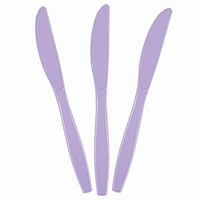 JF World Lavender Premium Plastic Knives 48ct