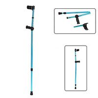 Crutch Folding Elbow, Aluminum Alloy, Two Folds, Walking Sticks/crutches Elbow, Forearm Crutch Elbow Crutches Foldable Ultralight Aluminum Assistance Hight Adjustable with Comfy Handle,1pcs
