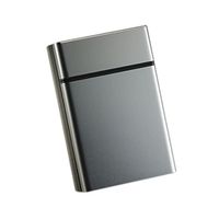 Aluminum Alloy Smooth Creative 20 Cigarettes Holder Storage Case Box for Men, Gray (9.1x6cm)