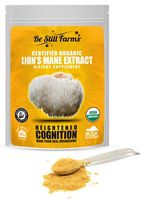 Be Still Farms Lion's Mane Powder (65g) Real Mushrooms for Lions Mane Elixir or Lions Mane Tea from Organic Mushroom Farm - Lions Mane Powder Extract is The Ideal Smoothie Booster Powder