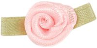 Offray Ribbon Roses-Small 40/Pkg-Light Pink