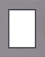 16x20 Double Acid Free White Core Picture Mats Cut for 12x16 Pictures in Ocean Grey and Navy Blue