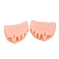 Frcolor 1 Pair Toe Separator Straightener Bunion Corrector Orthopedic Foot Relief for Hallux Valgus Hammer Toes (Pink)
