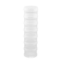 uxcell Family Cylindrical 7 Compartments Medicine Pill Organizer Dispenser Box Clear