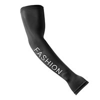 1 PCS Summer Ice Silk Sports Arm Sleeves Running Outdoor Sun Protection Breathable Fitness Basketball Cycling Arm Warmers,Black,S