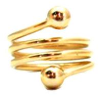 Adjustable Magnetic Ring ~ Gold Tonetwisted Snake Design