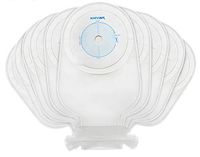 XHIVAR Ostomy Colostomy Supplies 1-Piece Premium Medicals Twist-tie Closure Ostomy Bag Colostomy Pouch One-Piece System, Box of 10