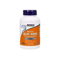 NOW Supplements, Neptune Krill, Double Strength 1000 mg, Phospholipid-Bound Omega-3, 60 Softgels
