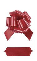 50 Red Pull Bows 8" 20 Loops Textured Double Sided Satin Gift Wrap Stores Flat