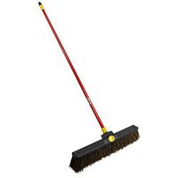 Quickie Bulldozer 24-Inch Rough Surface Palmyra Push Broom (00636), 1-Pack, Red