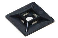 Cable Tie Mounts, Square, (100PK) (1" Use for 18lb-50lb Cable Ties, Black)