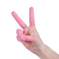 C.W.USJ Disposable Latex Finger Cots Rubber Fingertips Protective Finger Gloves Art Latex Tissue Finger CotArthritis 800 PCS (Color : Pink)