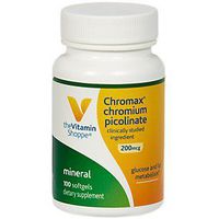 The Vitamin Shoppe Chromax Chromium Picolinate 200MCG, Clinically Studied Ingredient, Supports Glucose Fat Metabolism (100 Softgels)