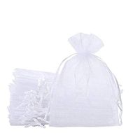 50Pcs Sheer Organza Bags Jewelry Candy Drawstring Pouches for Wedding Party Christmas Favor Gift Bags