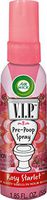 Air Wick V.I.P. Pre-Poop Toilet Spray, Up to 100 uses, Contains Essential Oils, Rosy Starlet Scent, Travel size, 1.85 oz, Holiday Gifts, White Elephant gifts, Stocking Stuffers