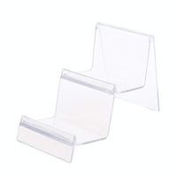 RUZYY Clear Acrylic Wallet Display Stand Holder Leather Handbag Purse Jewelry Stand - 7cm - 2 Layer