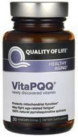 Quality of Life VitaPQQ Pyrroloquinoline Quinone 20mg (30 Vegetarian Capsules) by Quality Of Life