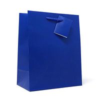 Allgala 12PK Value Premium Solid Color Paper Gift Bags (09"MED-Dark Blue-GP50061)