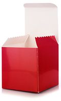 6 Pack of Premium Square High Gloss Red Gift Boxes for Party Favors, Coffee Mug, Candy, Size - Size 6 x 6 X 6