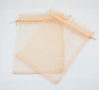 AEAOA 4x6 Inch Organza Bags Drawstring Wedding Favor Bags Organza Gift Pouches Bags for Wedding Jewelry Party (100 Pieces, Peach)
