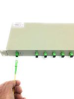 FiberShack - Fiber Optic Rack Mount Splitters - Single Mode - Planar Light Wave Circuit (PLC) (1 x 8)