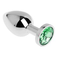 WENWING Stainless Steel Metal Crystal Round Smooth Amal Plug for Couples Shower Enema Six Toys Small Size