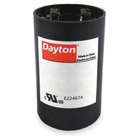 Dayton Round Motor Start Capacitor, 270-324 Microfarad Rating, 165VAC Voltage - 2MEP9