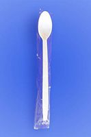 Wow Plastics Inc. 8" Long Soda Spoons - Individually Wrapped - White - 2/500 (1,000/Case)