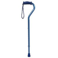 PCP Offset Walking Cane, Height Adjustable, Senior Living Mobility Aid, Increased Stability and Support, Molded Grip