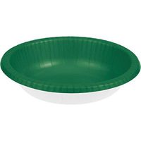 Club Pack of 200 Emerald Green and White Disposable Paper Party Banquet Dinner Bowls 20 oz