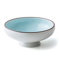 AXZHYX Bowl Bowl Fruit Bowl Ceramic Salad Bowl High Bowl Shaped Bowl Dessert Bowl Hotel Tableware Home Noodles Boiled Fish Soup Bowl (Color : Blue, Size : 124.7CM/51INCH)