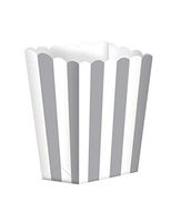 Silver Small Popcorn Shaped Favor Box 5ct