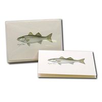 Earth Sky + Water - Striped Bass Notecard Set - 8 Blank Cards with Envelopes