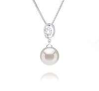 Kimberly White 9-10mm AAAA Quality Freshwater 925 Sterling Silver Cultured Pearl Pendant For Women