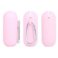 Simfine Collapsible Reusable Straws,Portable Silica gel Drinking Foldable Straw with Travel Case & Cleaning Brush & Keychain & Silicon Tips for Adults and Kids (pink)