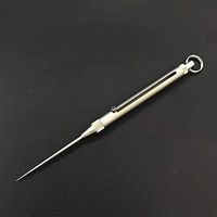 Portalbe EDC Titanium Toothpick and Holder Keychain Ultralight Travel Kits Outdoor Camping (6mm*110mm)