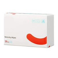 TOPBATHY 100 Sheets Facial Cotton Tissue Disposable Face Towel Non-Wovens Dry Cleansing Cloth Wipes for First Aid Wound Baby Home Daily Use