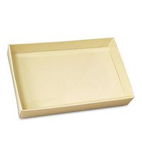Cream Folding Jewelry Box | Quantity: 100 | Width: 6 3/8"