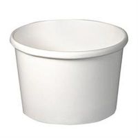 SOLO H4085-2050 Flexstyle Double Poly Paper Containers, 8 oz, White, 25/Pack - 500 containers per case, 25 per tube.