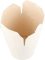 BioHeroes Noodle Box Round Base 32 Ounce | Disposable Takeaway Food Packaging Box, Perfect To Serve Noodle, Pasta Or Rice Dishes, Pack Of 50