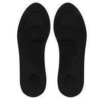 Insole, Comfortable Massage Beige Sponge Shoes Insole Sneaker Insert Cushion(Black)
