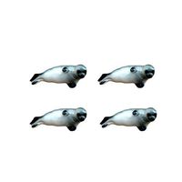 UPKOCH Ceramic Chopsticks Rests Stand Rack Animal Shaped Non-slip Chopsticks Holder Writing Brush Rack 4pcs