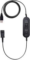 USB Adapter Cable with Volume Control and Mute Functionality (Compatible with Any Plantronics or TruVoice Headset) and Connects into a PC, Laptop or Sofphone.