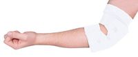Champro Nylon or Elastic Elbow Pad (White, Medium)