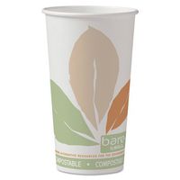 SOLO Cup Company Bare SSPLA Paper Hot Cups, 20oz, White w/Leaf Design - Includes 600 cups.